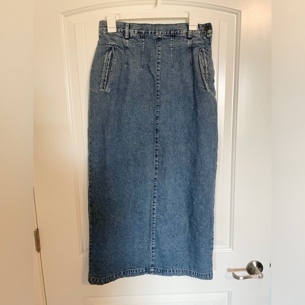 Ruff Hewn midi pencil denim vintage cottagecore western boho skirt size 10